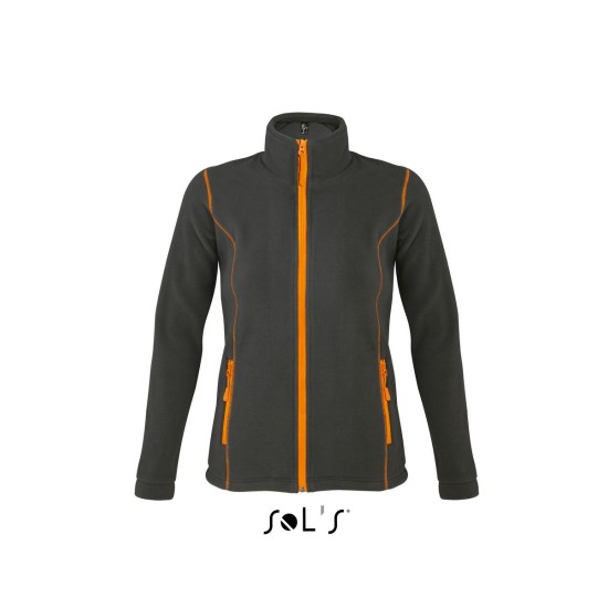 Куртка флісова жіноча SOL'S Nova women вугільно-сірий/помаранчевий - 00587959